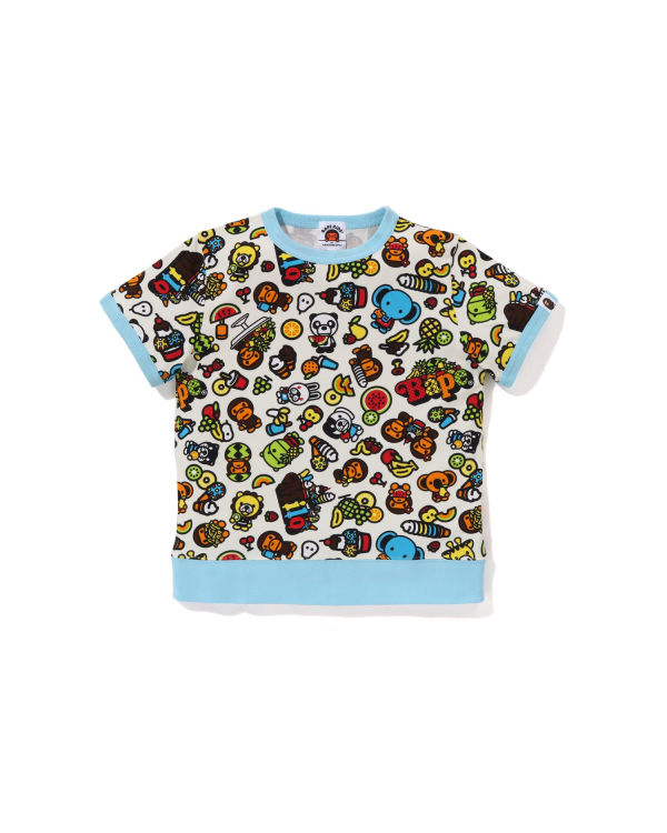 Camiseta Bape Milo Mixed Fruit Rib Niños Creme | 536417-VMP