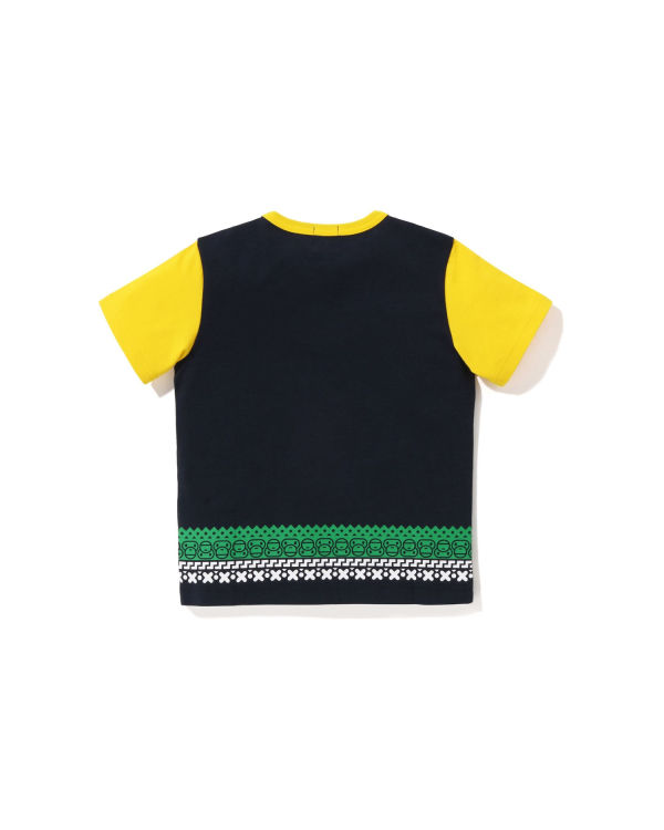 Camiseta Bape Milo Nordic Print Niños Azul Marino Azules | 408621-BCY