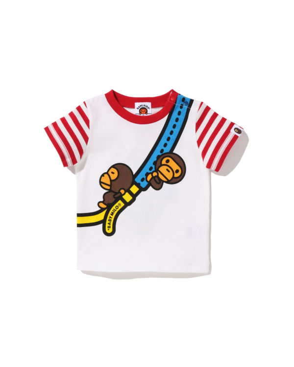 Camiseta Bape Milo One Shoulder Print Niños Rojos Claro | 724530-PTD