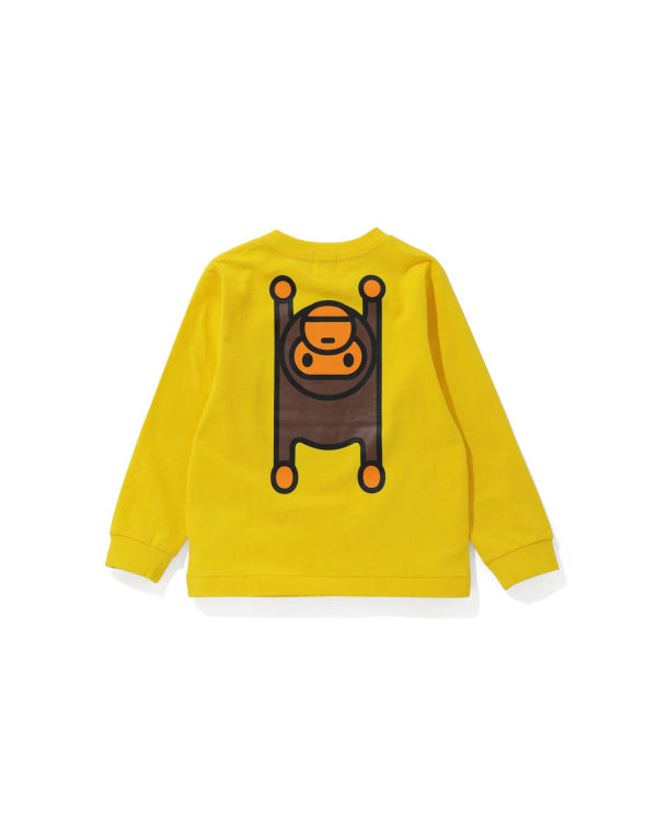 Camiseta Bape Milo Rug L/S Niños Amarillos | 140896-AIF