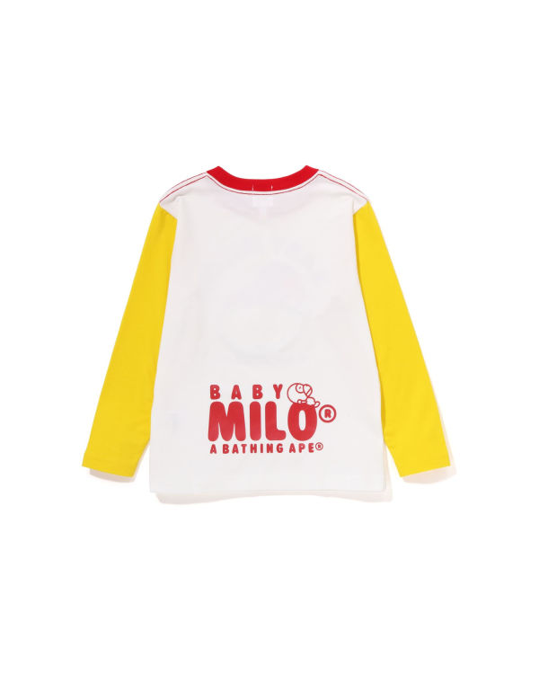 Camiseta Bape Milo Sleep On Cloud L/S Niños Blancos | 420195-CVR