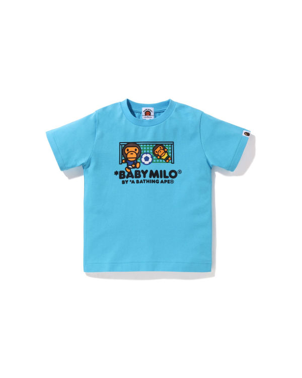 Camiseta Bape Milo Soccer Niños Azules | 489763-OXY