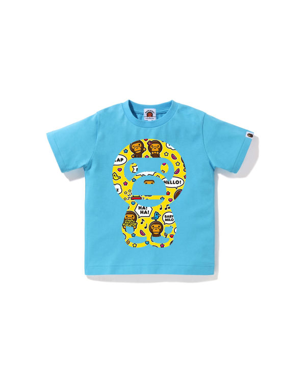 Camiseta Bape Milo Speech Balloon Big Milo Niños Azules | 637901-AOK