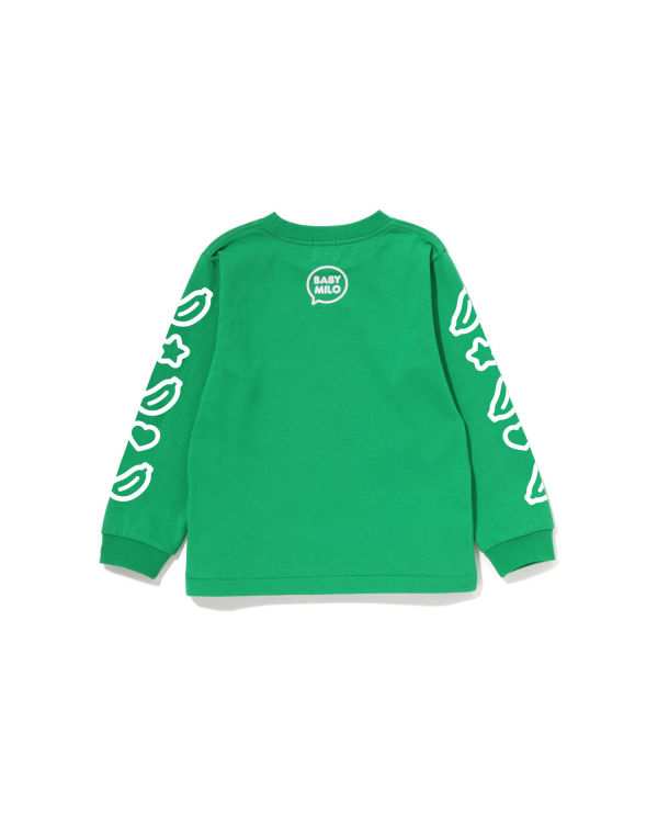 Camiseta Bape Milo Speech Balloon L/S #1 Niños Verde Menta | 183706-ZCP