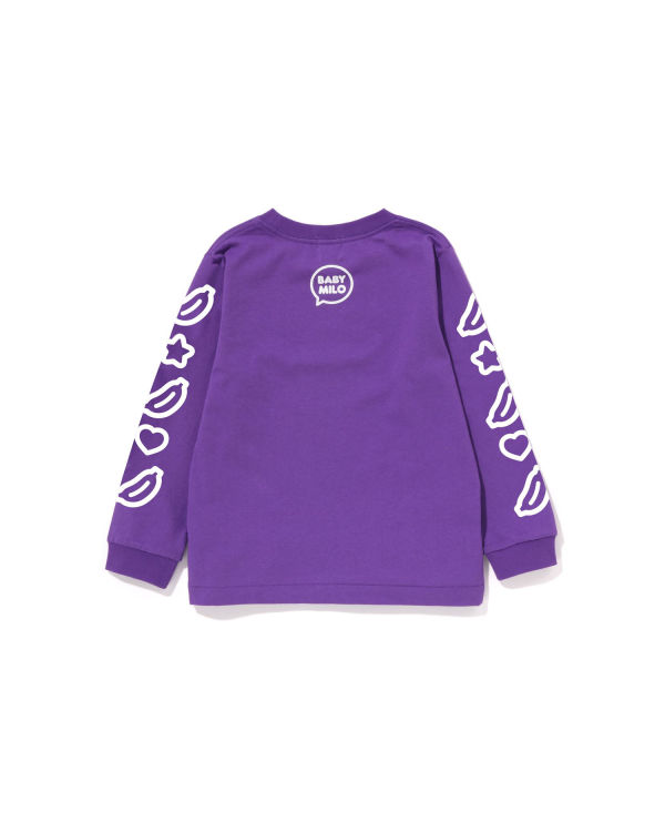 Camiseta Bape Milo Speech Balloon L/S #1 Niños Morados | 415702-IWV