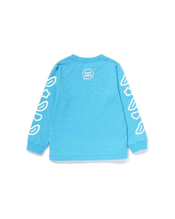 Camiseta Bape Milo Speech Balloon L/S #1 Niños Azules | 851496-YWU