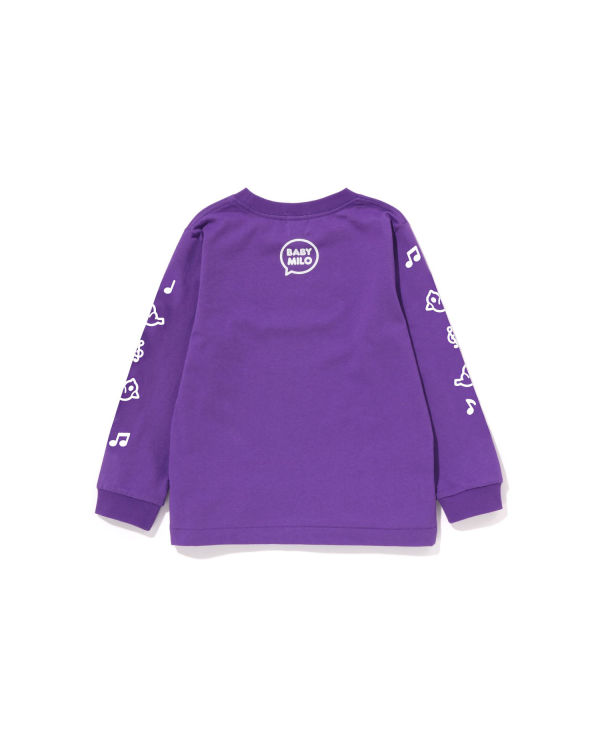 Camiseta Bape Milo Speech Balloon L/S #2 Niños Morados | 269718-JYV