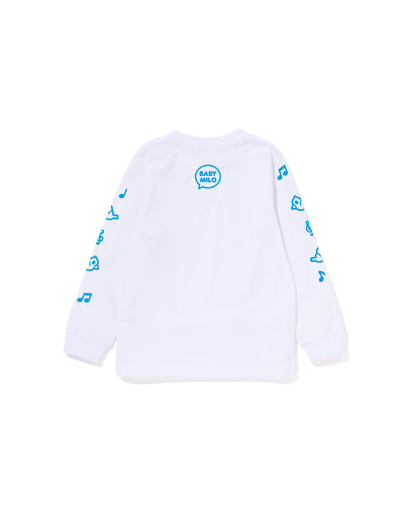 Camiseta Bape Milo Speech Balloon L/S #2 Niños Blancos | 275413-OZA