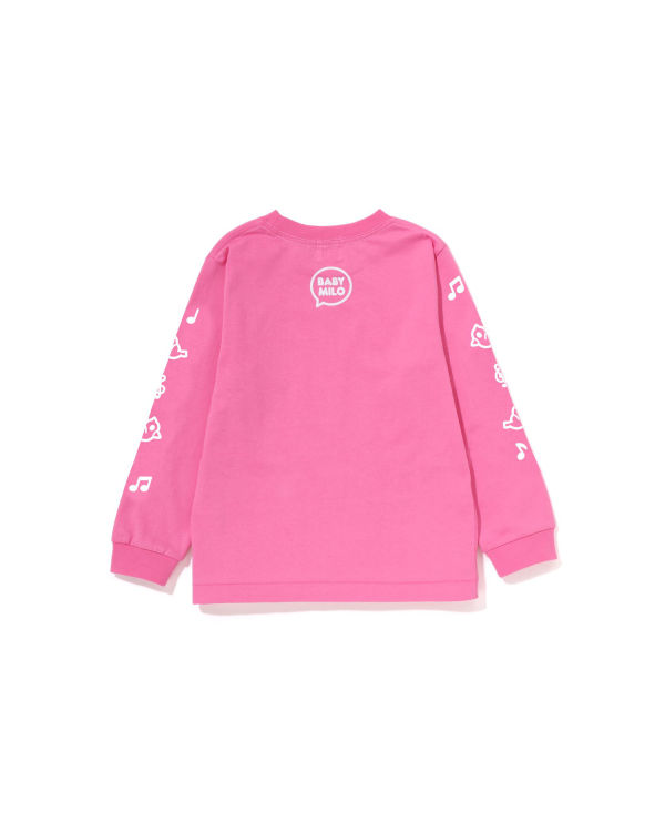 Camiseta Bape Milo Speech Balloon L/S #2 Niños Rosas | 512937-DKU