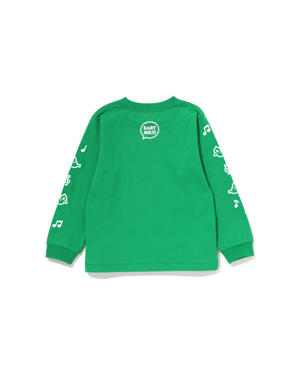 Camiseta Bape Milo Speech Balloon L/S #2 Niños Verde Menta | 568139-XEJ