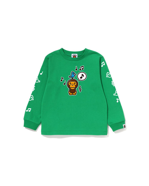 Camiseta Bape Milo Speech Balloon L/S #2 Niños Verde Menta | 568139-XEJ