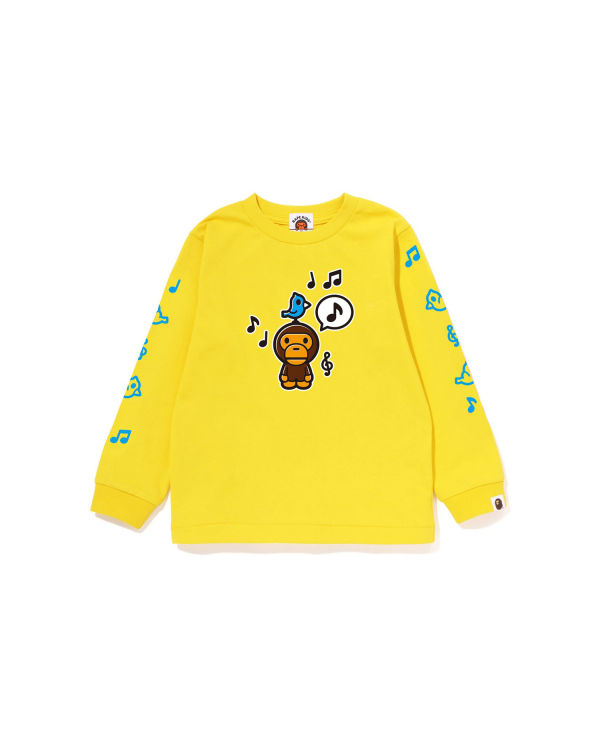 Camiseta Bape Milo Speech Balloon L/S #2 Niños Amarillos | 647193-ZUR