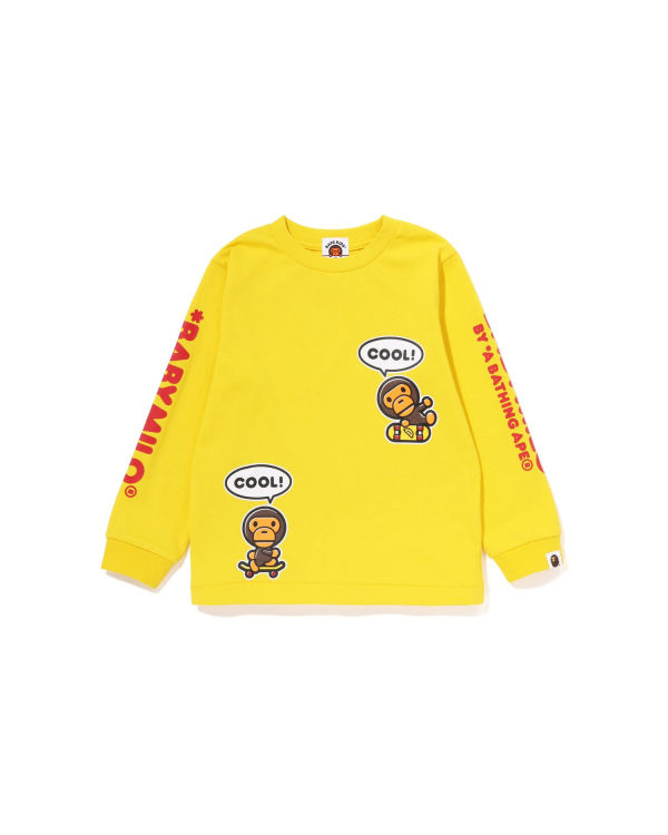 Camiseta Bape Milo Speech Balloon L/S #3 Niños Amarillos | 835217-YRM