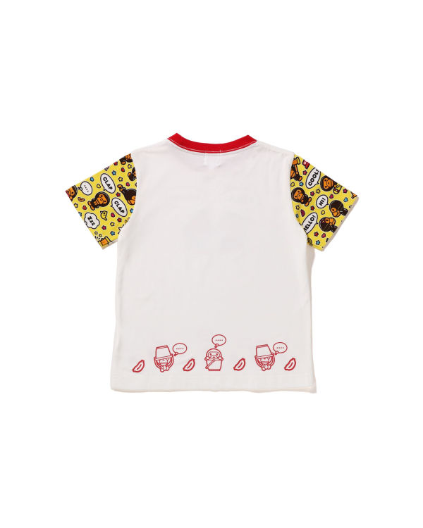 Camiseta Bape Milo Speech Balloon Milo Lisa Niños Blancos | 742538-ACI