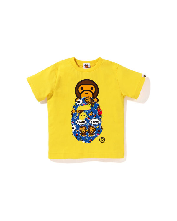 Camiseta Bape Milo Speech Balloon Milo On Ape Head Niños Amarillos | 987314-DOW