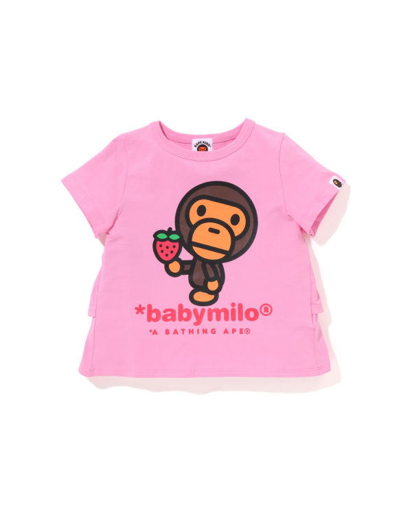 Camiseta Bape Milo Strawberry Frill Niños Rosas | 286730-NWF