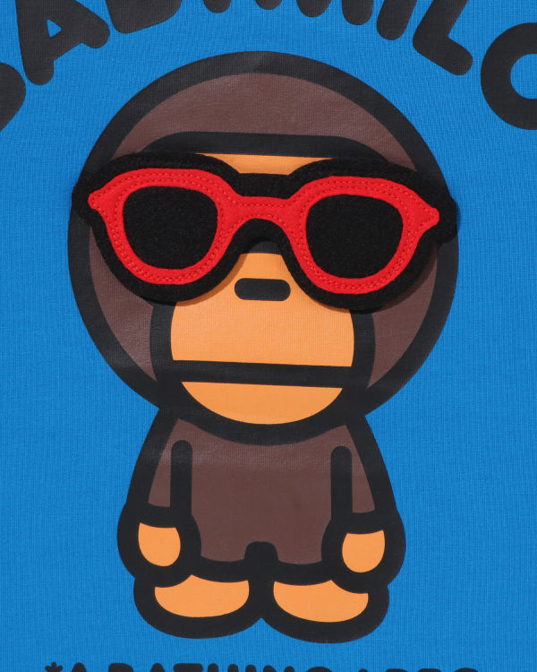 Camiseta Bape Milo Sunglass Patched Niños Azul Rey Azules | 194567-IJM