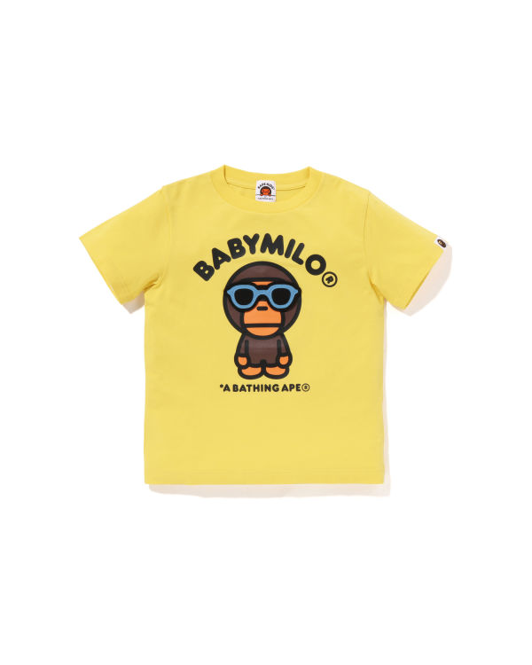 Camiseta Bape Milo Sunglass Patched Niños Amarillos | 894307-JMK