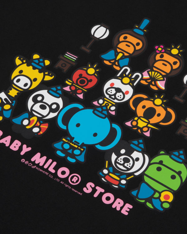 Camiseta Bape Milo boxy fit Mujer Negros | 740593-ELB