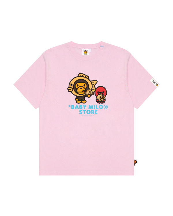 Camiseta Bape Milo graphic Mujer Rosas | 127506-AHC