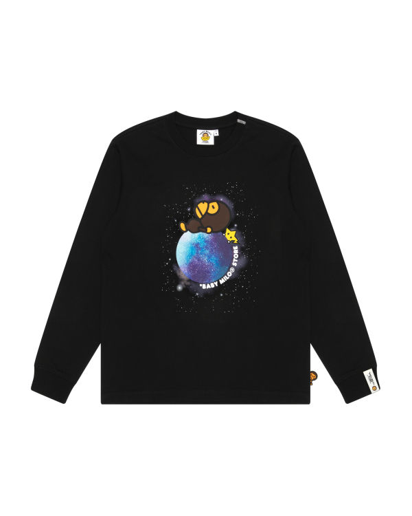 Camiseta Bape Milo graphic long sleeve Mujer Negros | 409168-WEF