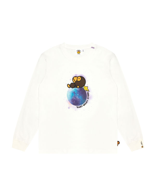 Camiseta Bape Milo graphic long sleeve Mujer Blancos | 789034-CMW