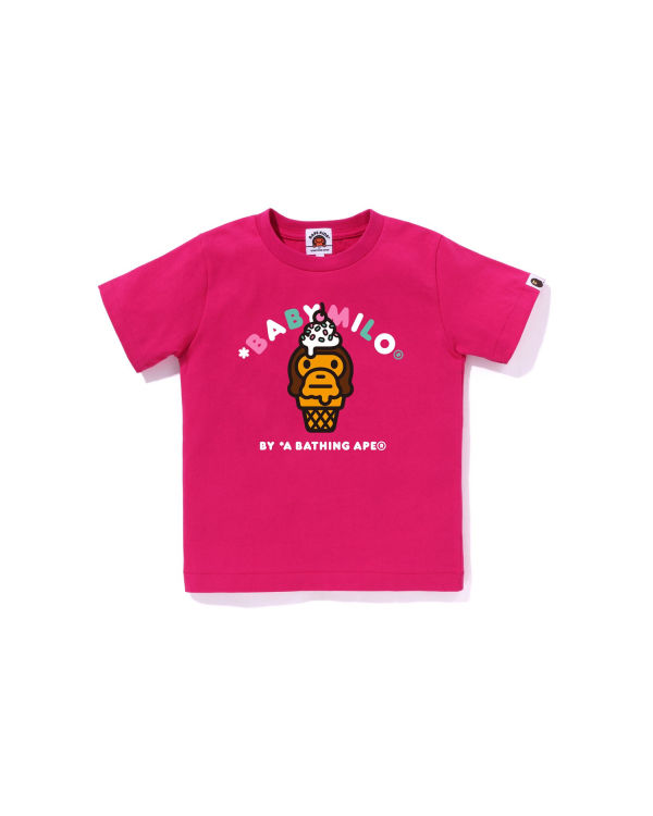 Camiseta Bape Milo ice cream Niños Rosas | 108954-WAM