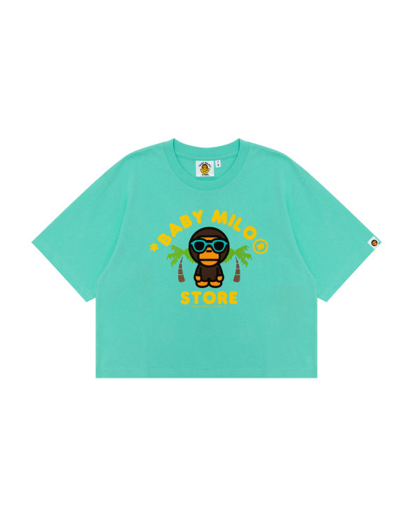 Camiseta Bape Milo printed Mujer Verde Menta | 684102-XVK