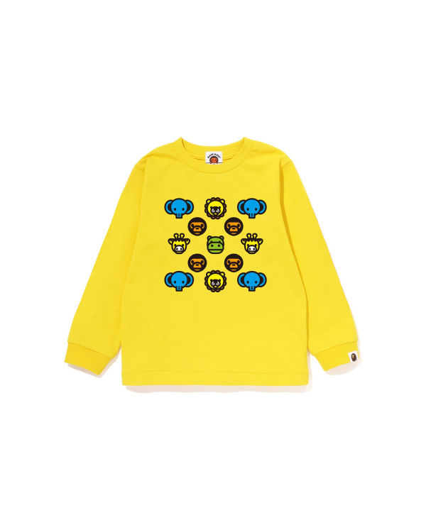 Camiseta Bape Milogram L/S Niños Amarillos | 495732-LHY