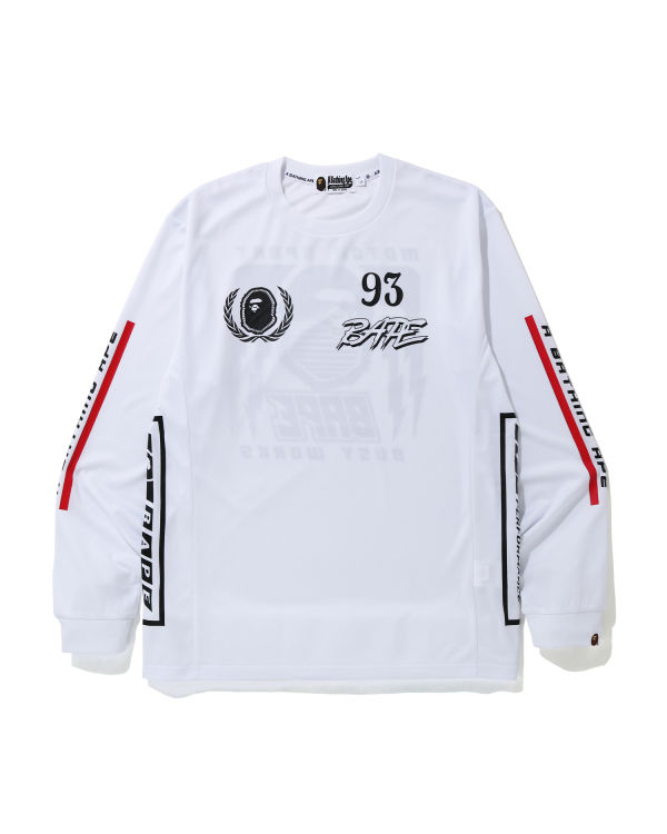 Camiseta Bape Motor Deporte Hombre Blancos | 165832-GCB