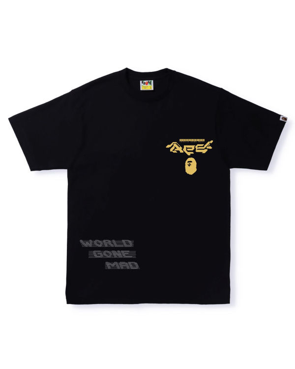 Camiseta Bape Multi Logo #1 Hombre Negros | 183952-MBA