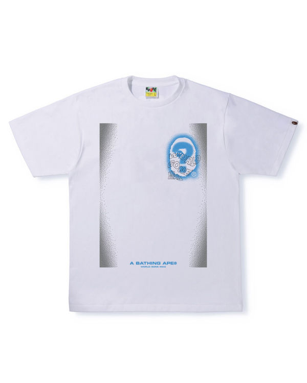 Camiseta Bape Multi Logo #3 Hombre Blancos | 970124-VGE