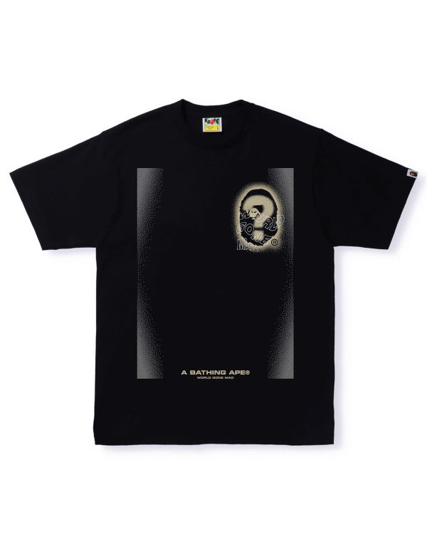 Camiseta Bape Multi Logo #3 Hombre Negros | 976314-DRS