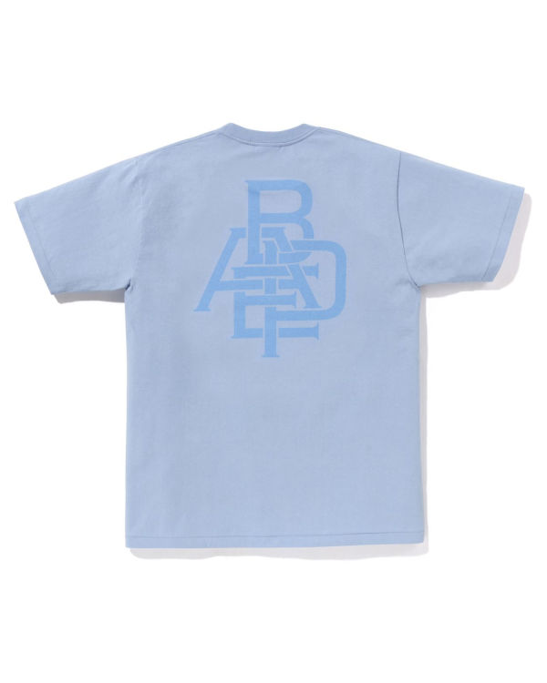 Camiseta Bape Pigment Logo Hombre Azules | 582194-QPO