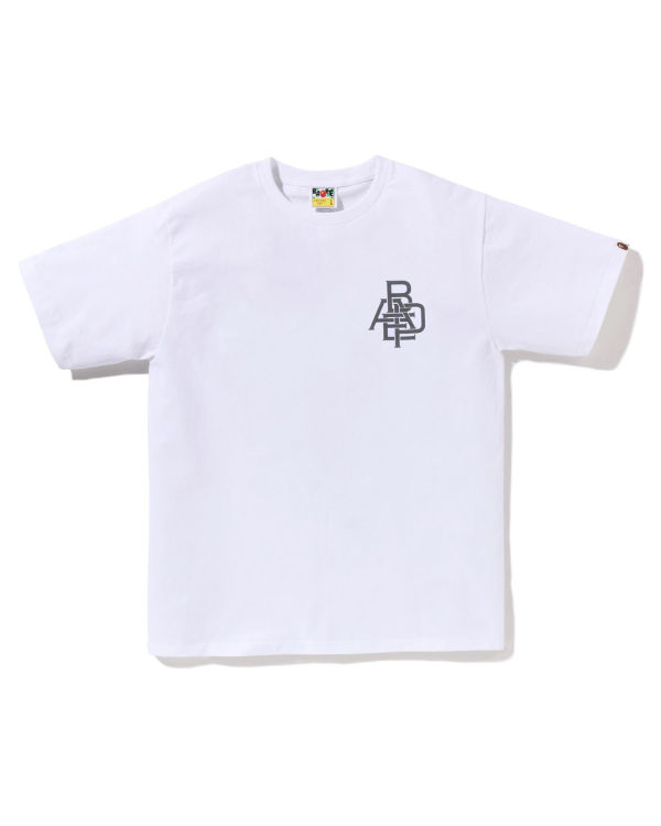 Camiseta Bape Pigment Logo Hombre Blancos | 891326-BQT