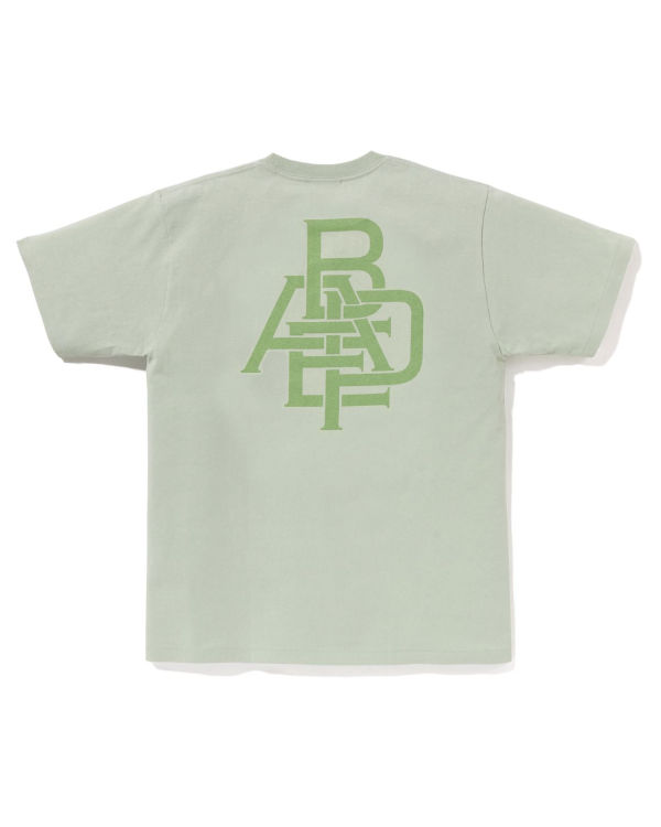 Camiseta Bape Pigment Logo Hombre Verdes Claro | 471052-GXQ