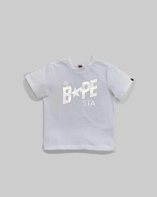 Camiseta Bape Reflector 1st Camo Sta Logo Niños Blancos | 159732-UPD