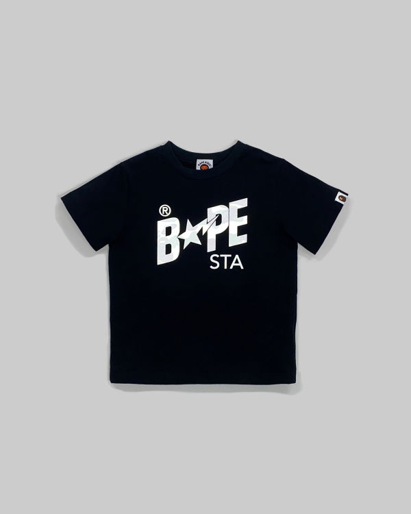 Camiseta Bape Reflector 1st Camo Sta Logo Niños Negros | 216390-TIM