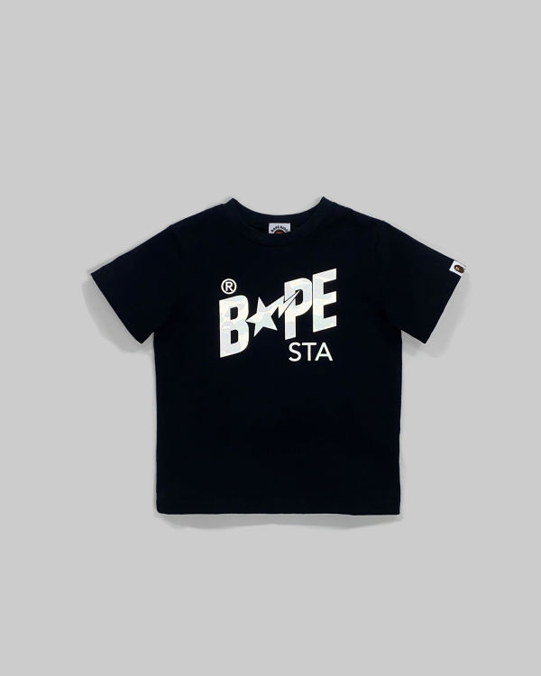 Camiseta Bape Reflector 1st Camo Sta Logo Niños Negros | 514928-LCH