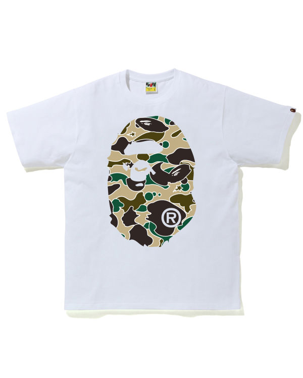 Camiseta Bape STA Camo Big Ape Head Hombre Blancos | 398210-KDO