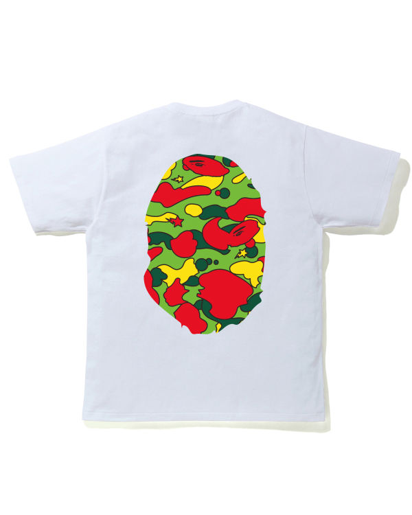 Camiseta Bape STA Camo Big Ape Head Hombre Blancos | 824716-ZAR