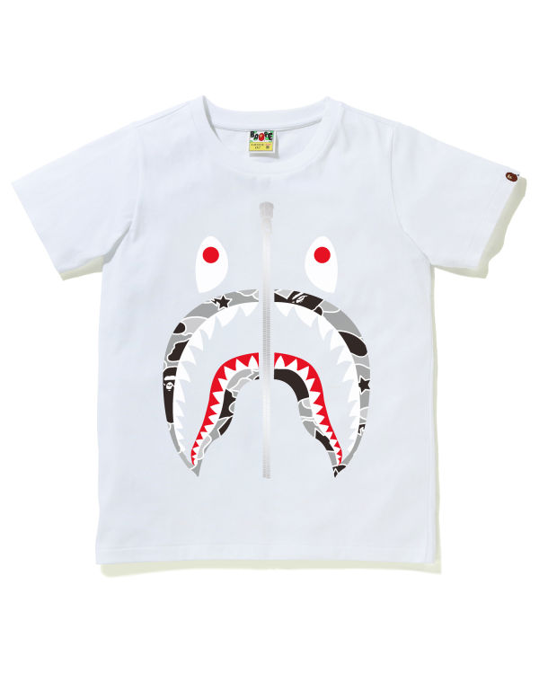 Camiseta Bape STA Camo Shark Mujer Blancos | 259016-KVB