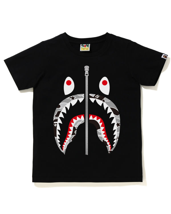 Camiseta Bape STA Camo Shark Mujer Negros | 345019-AFV