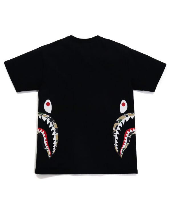 Camiseta Bape STA Camo Side Shark Hombre Negros | 124678-ZSU