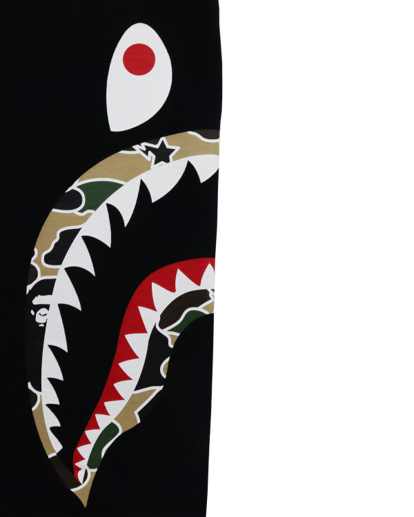 Camiseta Bape STA Camo Side Shark Hombre Negros | 124678-ZSU