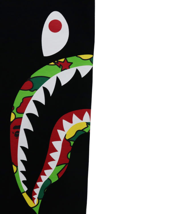 Camiseta Bape STA Camo Side Shark Hombre Negros | 415329-QKU