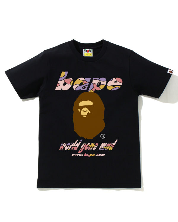 Camiseta Bape STA Camo WGM Ape Head Mujer Negros | 258314-HEM