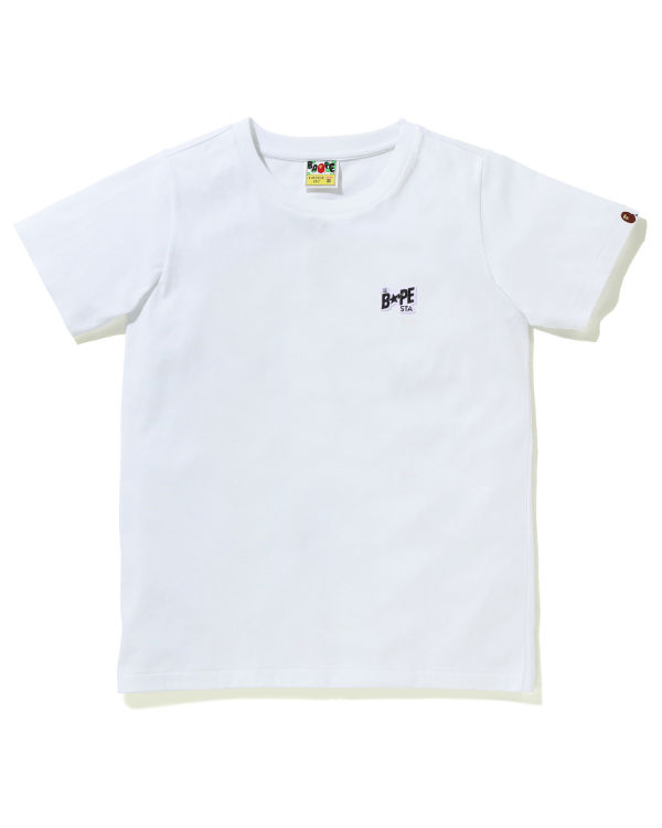 Camiseta Bape STA Logo One Point Mujer Blancos | 719253-LQF