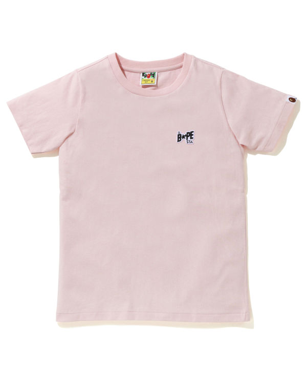 Camiseta Bape STA Logo One Point Mujer Rosas | 726310-ZVS