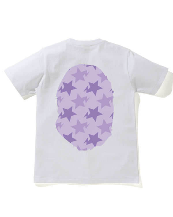 Camiseta Bape STA Pattern Big Ape Head Mujer Blancos | 189045-LVD